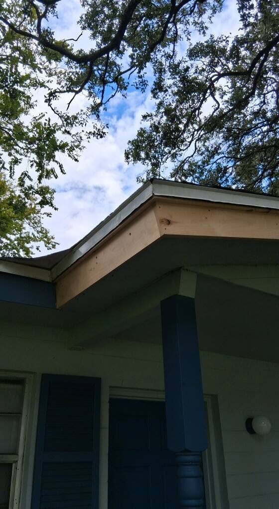 New fascia board after replacement by Dan's Service & Repair, LLC