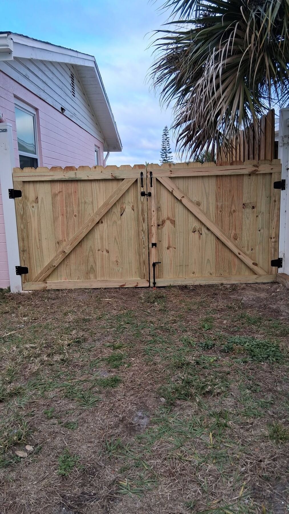 Custom wooden gate build