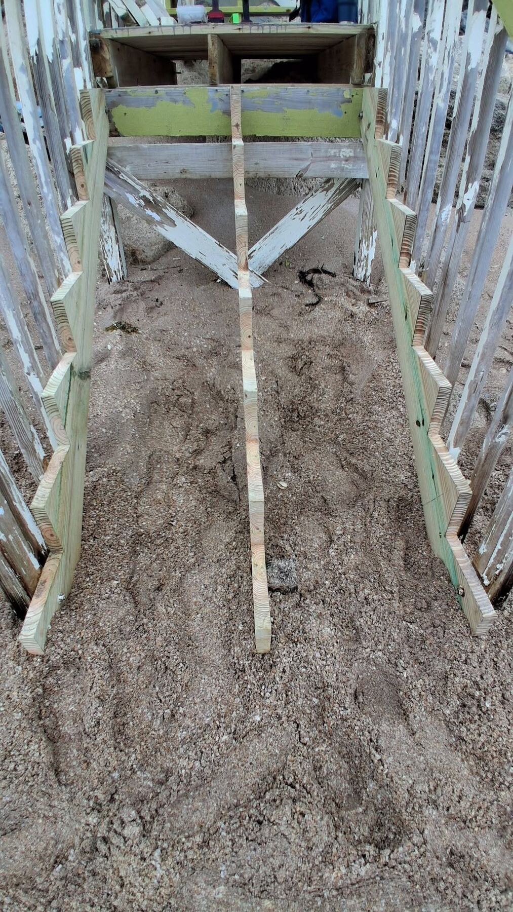 Custom-built exterior steps